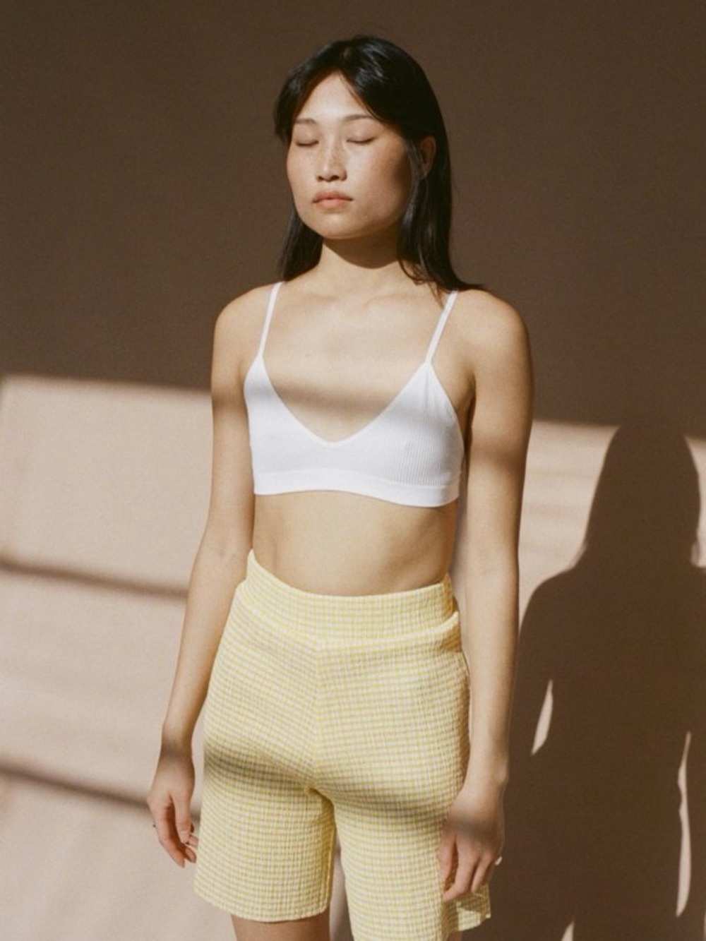 Permanent Vacation Yellow & White Textured Shorts